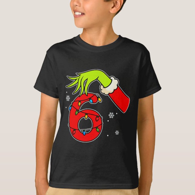 T-shirt Fun Number 6 Christmas 67 Six Seven Meme Xmas Men  (Devant)
