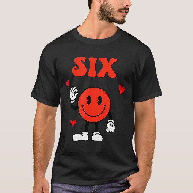 T-shirt Fun Number 6 Funny 67 Meme Six Seven 6 7 Valentine (Devant)