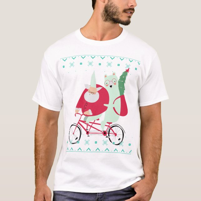 T-shirt Fun Père Noël Fêtes de Noël (Devant)