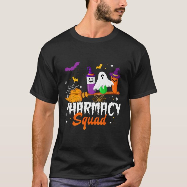 T-shirt Fun Pills Pharmad Squad Pharmacist Technicien Hal (Devant)