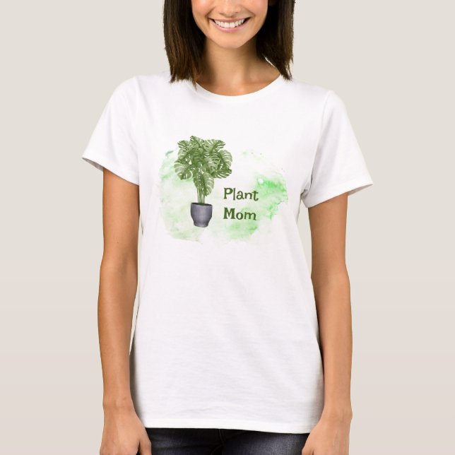 T-shirt Fun Plante Maman Citer Houseplant Monstera (Devant)