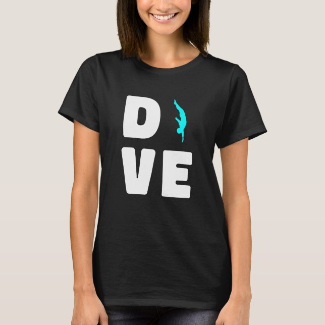 T-shirt Fun Platform Diver Springboard Diving (Devant)