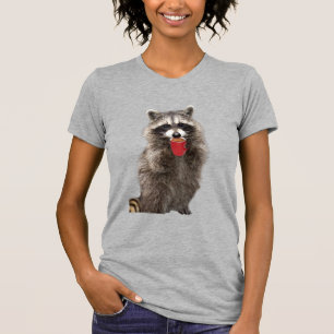 T-shirt Fun Raccoon tenant Coffee Cup Humour animal