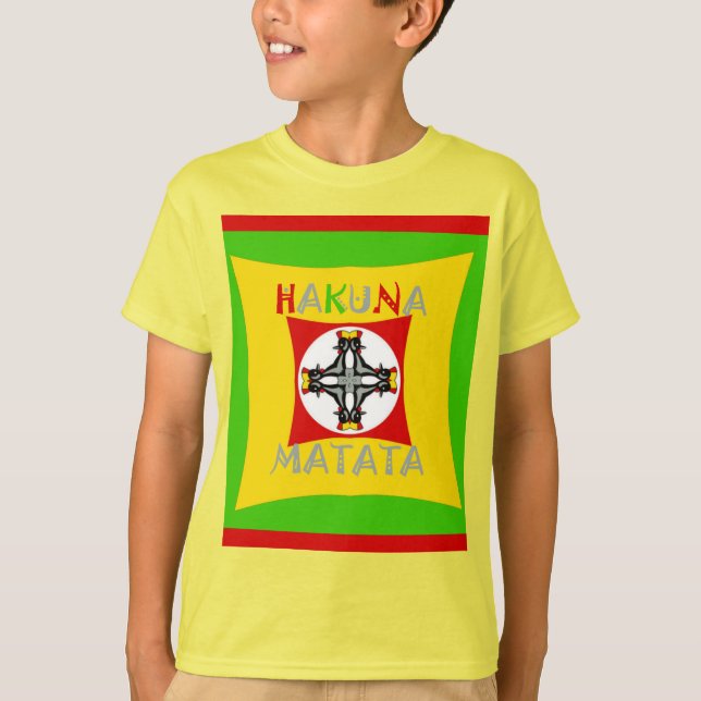T-shirt Fun Rasta couleur rouge or vert (Devant)