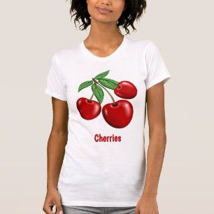T-shirt Fun Red Cherries Design Personnalisé
