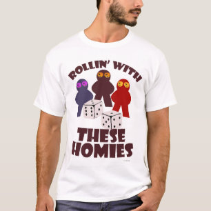 T-shirt Fun Rolling Homies Boardgame Meeple Art