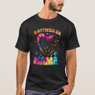T-shirt Fun Rottweiler Mama Pet Dog Rottweiler Maman Prese