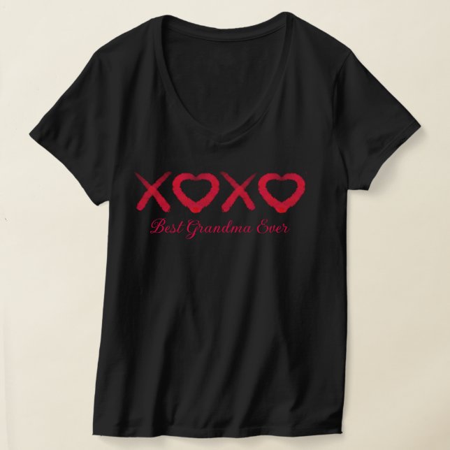 T-shirt Fun rouge désespéré XOXO aime embrasser Meilleure  (Poser)
