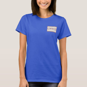 T-shirt Fun Royal Blue T-shirt, Gallois Floral Cwtch Sloga