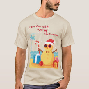 T-shirt Fun Santa Claus Fête Noël Snowman Custom