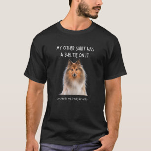 T-shirt Fun Sheltie On It Chien Adopter Dont Shop