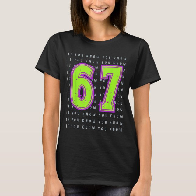 T-shirt Fun Six Sept 6 7 Mème Design (Devant)