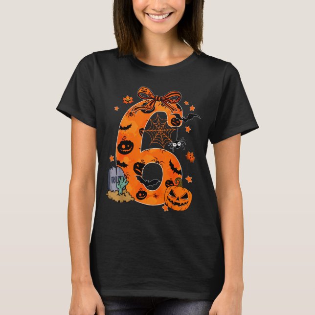T-shirt Fun Six Seven 6 7 Meme Design Couples Halloween  (Devant)