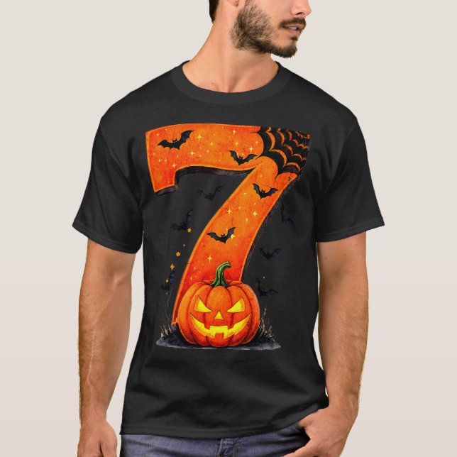 T-shirt Fun Six Seven 6 7 Meme Design Couples Halloween  (Devant)