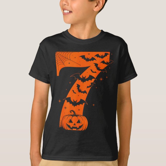 T-shirt Fun Six Seven 6 7 Meme Design Couples Halloween  (Devant)
