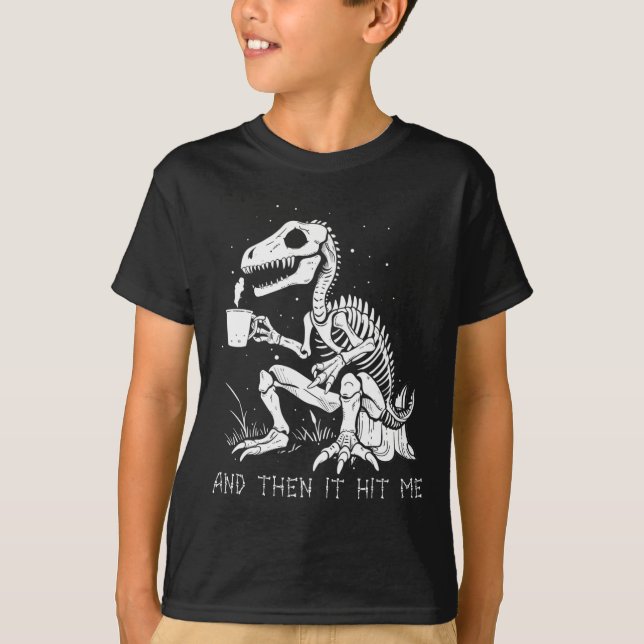 T-shirt Fun Skeleton Dinosaure Costume Goth Hommes Femmes  (Devant)