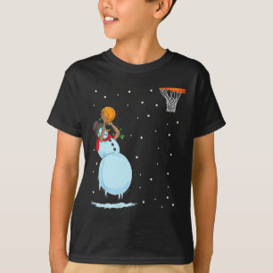 T-shirt Fun Snowman Basket Noël