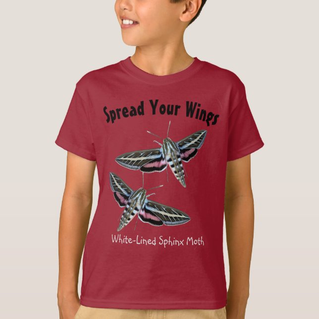 T-shirt Fun Sphinx Moth Insect Photo Modèle avant (Devant)