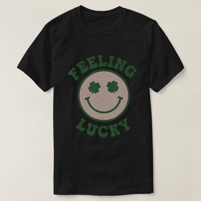 T-shirt Fun St Patrick Day Feed Lucky Smile Face Meme (Design devant)