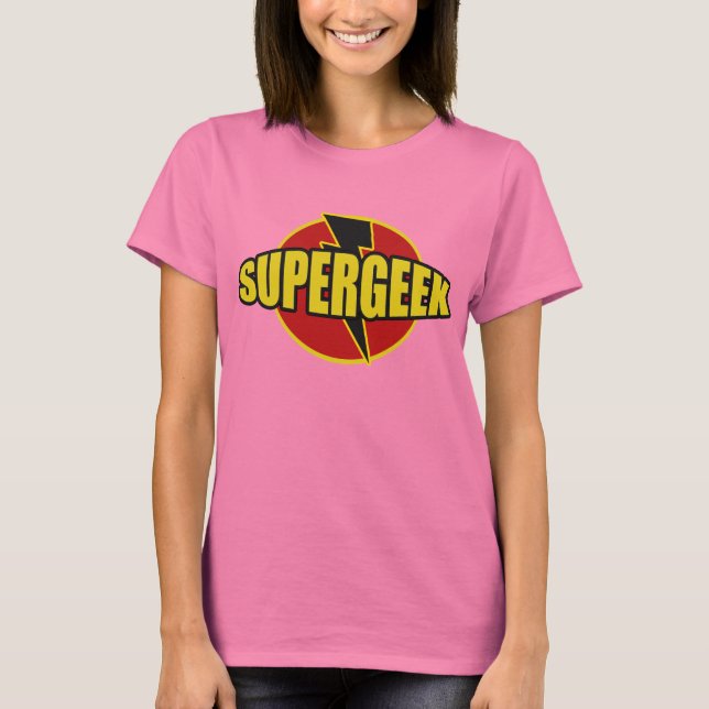 T-shirt Fun SUPERGEEK Graphic TEE (Devant)