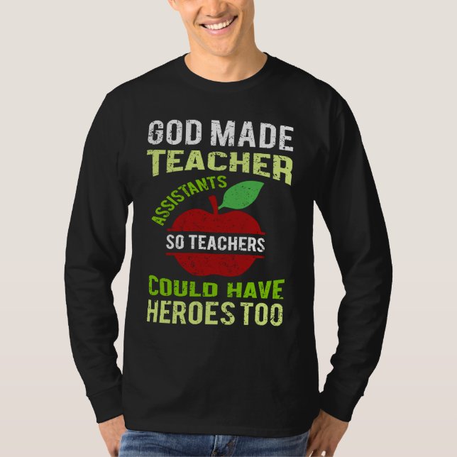 T-shirt Fun Teacher Assistant Saying Appreciation (Devant)