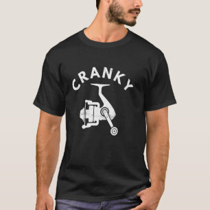 T-shirt Fun Tee de pêche pour hommes Tee de pêche grincheu