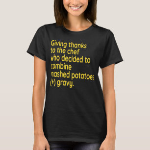 T-shirt Fun Thanksgiving Je suis reconnaissant pour les po