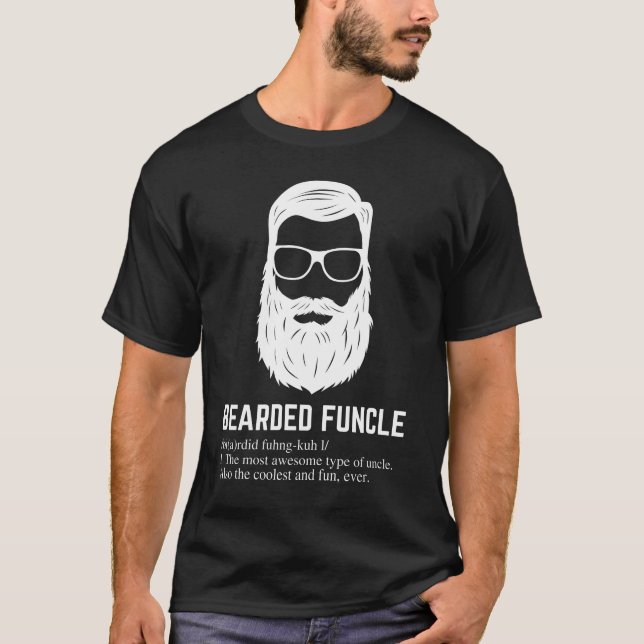 T-shirt Funcle strié Funny Uncle Définition (Devant)