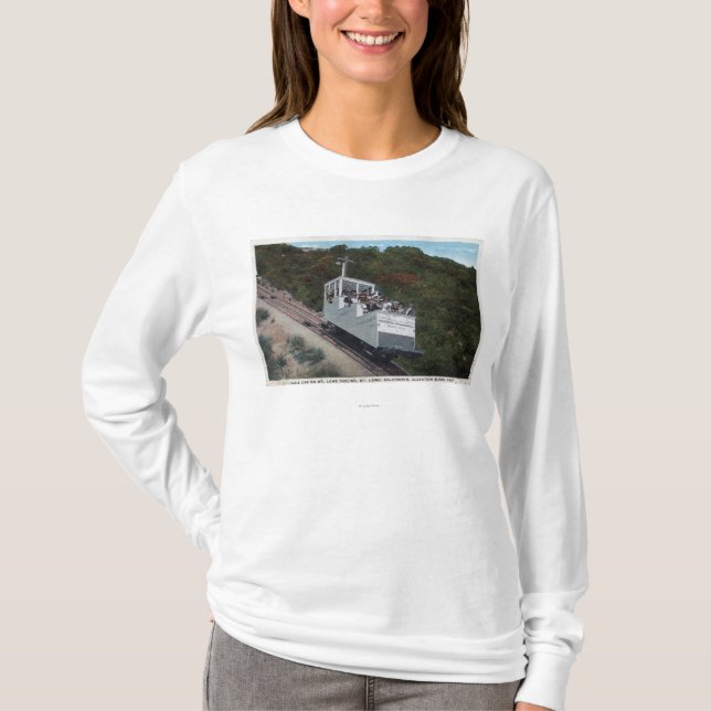 T-shirt Funiculaire sur la vue de pente (Devant)