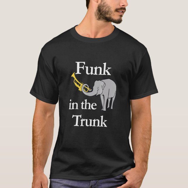 T-shirt Funk Dans Le Trunk Elephant Jazz (Devant)