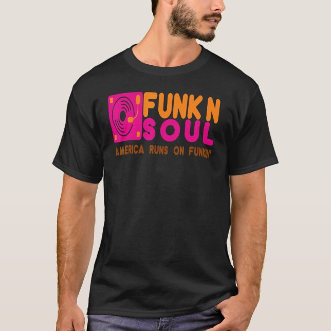 T-shirt Funk N Soul Donut Parody Dj Tourne-disque Funk (Devant)