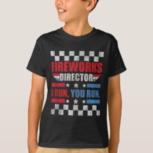T-shirt Funky 4 juillet Fireworks Directeur Je Vous Exécut