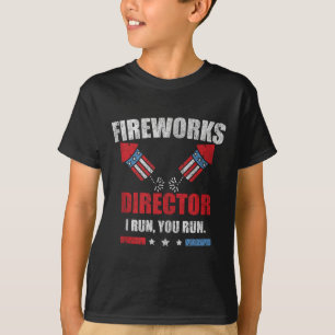 T-shirt Funky 4 juillet Fireworks Directeur Je Vous Exécut