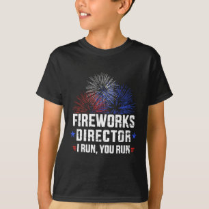 T-shirt Funky 4 juillet Fireworks Directeur Je Vous Exécut