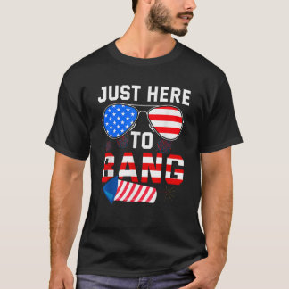 T-shirt Funky 4 juillet USA Lunettes de soleil Fireworks B