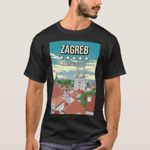 T-shirt Funky 5 Star Zagreb Croatie Voyage Poster Review