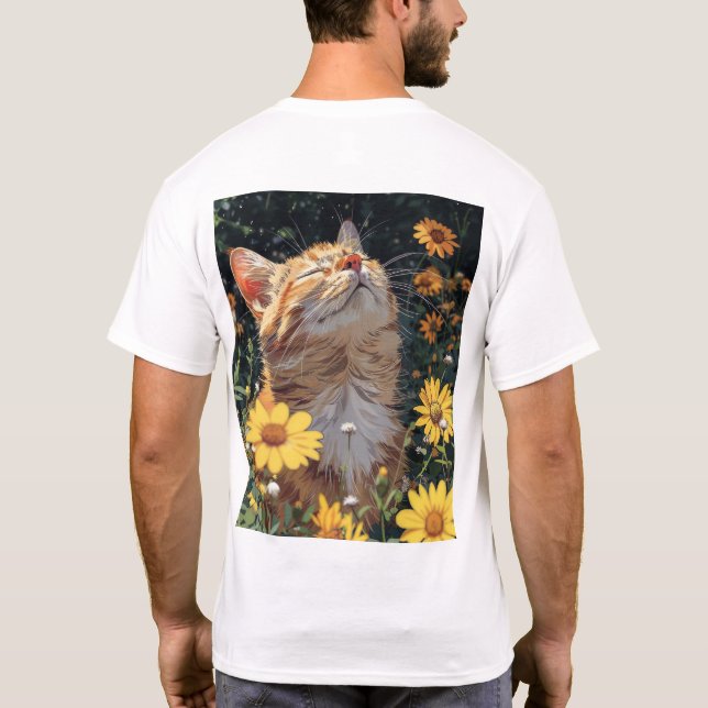 T-shirt funky Anime Cat pour les amateurs d'Anime (Dos)