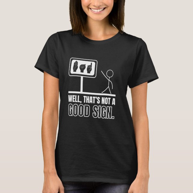 T-shirt Funky ASL American Sign Language Sensibilisation d (Devant)