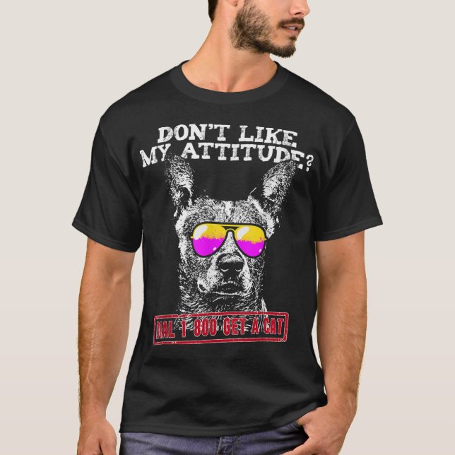 T-shirt Funky Australian Cattle Attitude Chien Chemise (Devant)
