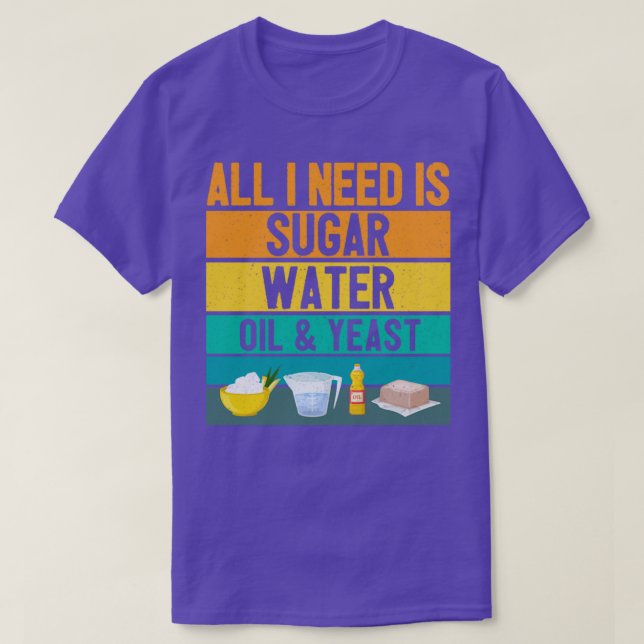 T-shirt Funky Baker Pain Bake Pain Baker Retro (Design devant)