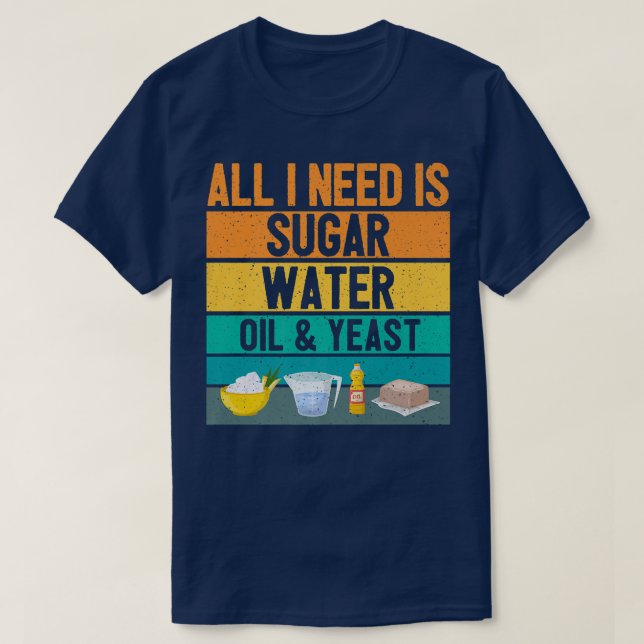 T-shirt Funky Baker Pain Bake Pain Baker Retro (Design devant)