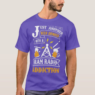 T-shirt Funky Beer Drinker Ham Radio Premium