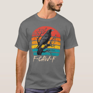 T-shirt Funky Black Crow Fcawf Black Bird Retro Gothic Adu