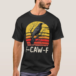 T-shirt Funky Black Crow Fcawf Black Bird Retro Gothic Adu