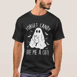 T-shirt Funky Boo Ghost Black Cat Oublier Candy Donner Moi