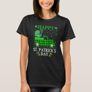 T-shirt Funky Buffalo Plaid Green Truck Peacock Bird St Pa