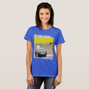 T-Shirt Funky Camping Parti Actuellement Hors Lign