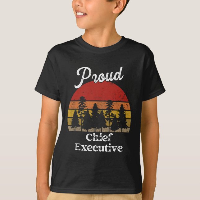 T-shirt Funky Chief Executive Shirts Job Title Professions (Devant)