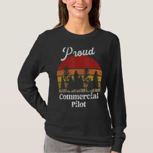 T-shirt Funky Commercial Pilot Shirts Titre du travail Pro