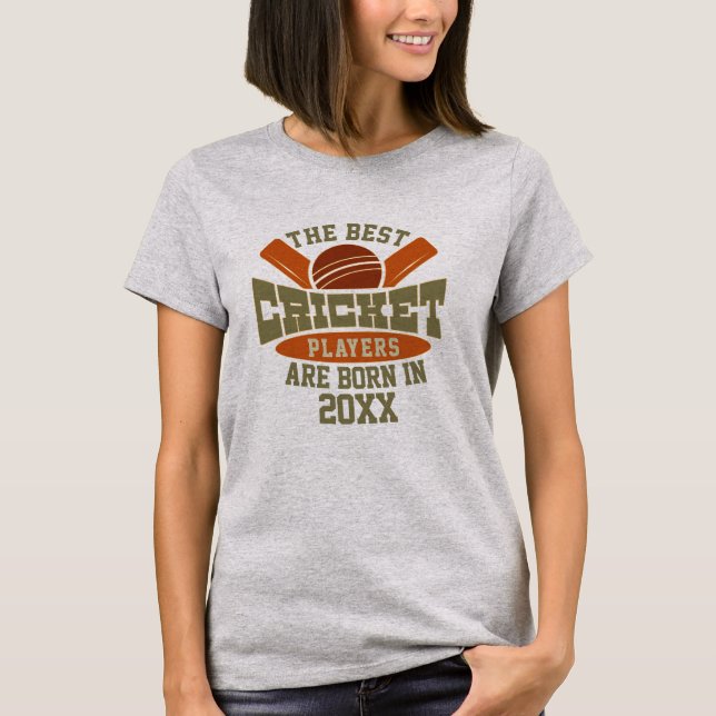 T-shirt Funky Custom Cricket Anniversaire Nom du jour de n (Devant)